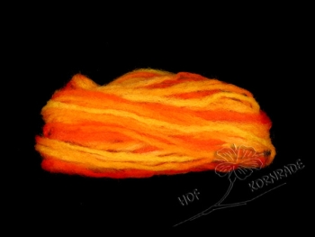 Yarn, unspun - Floating Colour „Feuer" 50g