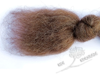 Wensleydale - combed wool – Mittelbraun, loose