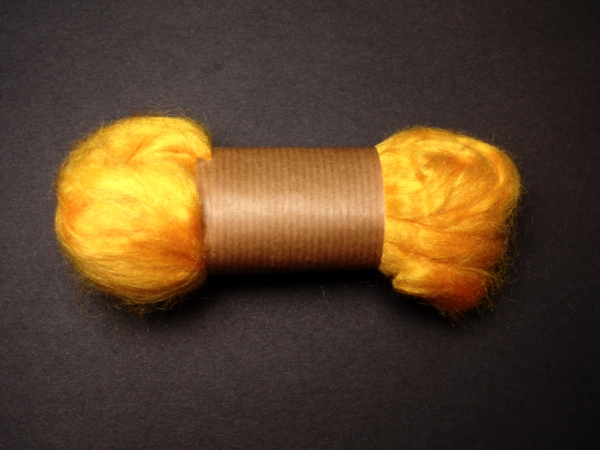 Tussah silk combed, mango, 25g