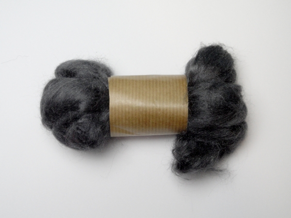 Tussah silk combed, schiefer, 25g