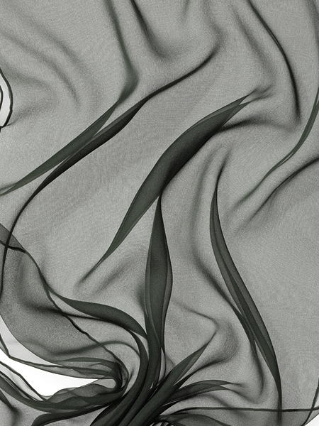 Langschal Waldgrün Chiffon 3,5 180x55cm